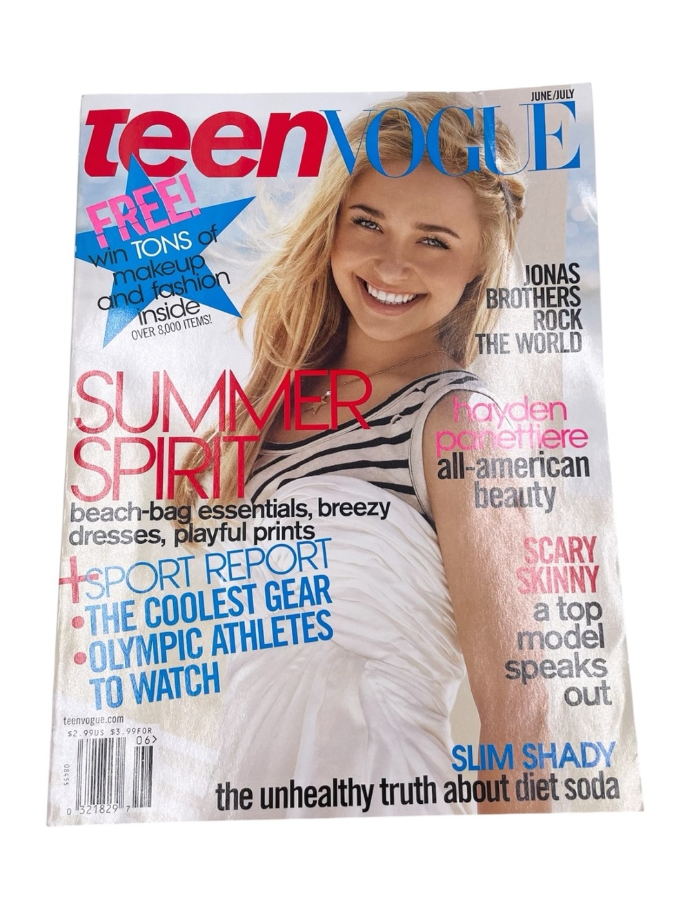Teen Vogue June/July 2008 Hayden Panettiere Cover Jonas Brothers Y2K 2000s